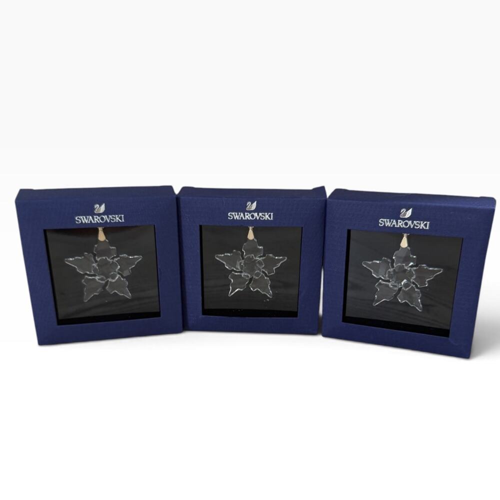 Swarovski 2021 Annual Edition BUNDLE 3 Star Christmas Snowflake Ornament